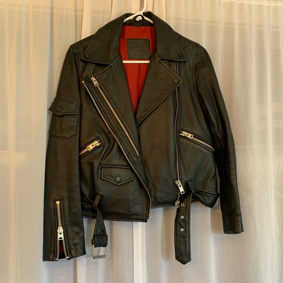 COPY - All Saints Harland Leather Jacket - Picture 2 of 5